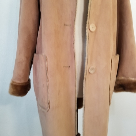 VINTAGE BERNARDO FAUX SUEDE TAN JACKET - Picture 6 of 15